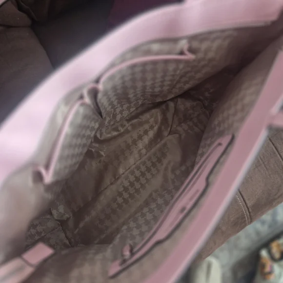 Karl Lagerfeld Gray and Pink Women's Tote Bag - Picture 4 of 5